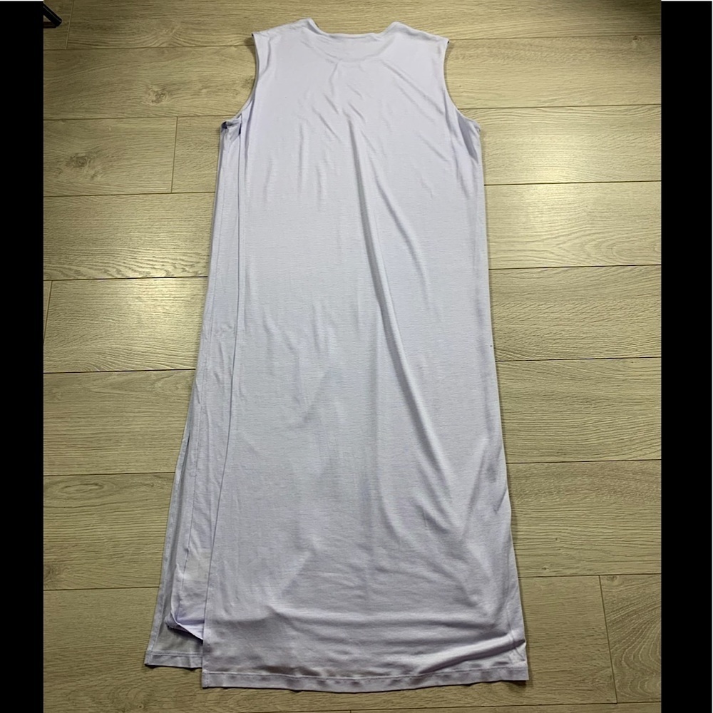 Acne Studio Kaci Tencel Lavender Purple Sleeveless Layered Dress - Picture 4 of 11